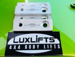 Radiator drop brackets for 2 inch body lift kit